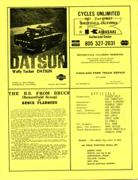 1972 Bakersfield Program - Week 3