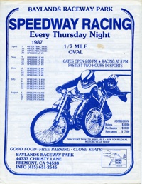 Baylands Speedway July 2, 1987