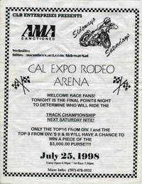 1998 Cal Expo Speedway, Sacramento, California