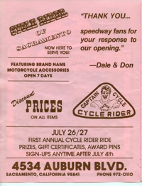 Cal Expo Speedway July 18, 1980 Sacramento, California