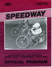 Costa Mesa Speedway August 24, 1984