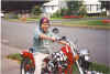 UncleToby on son Michaels chopper Summer 2001 (81yrs)