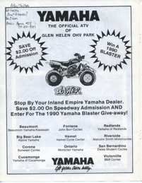 Glen Helen Speedway July 18, 1990