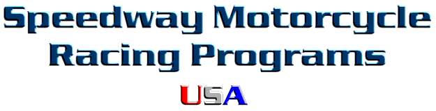 Speedway Racing Programs