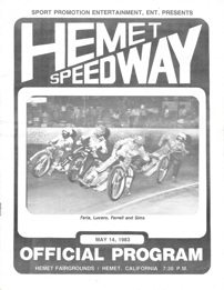 Hemet Speedway May 14, 1983