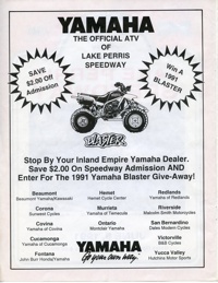 Speedway at Lake Perris 1991